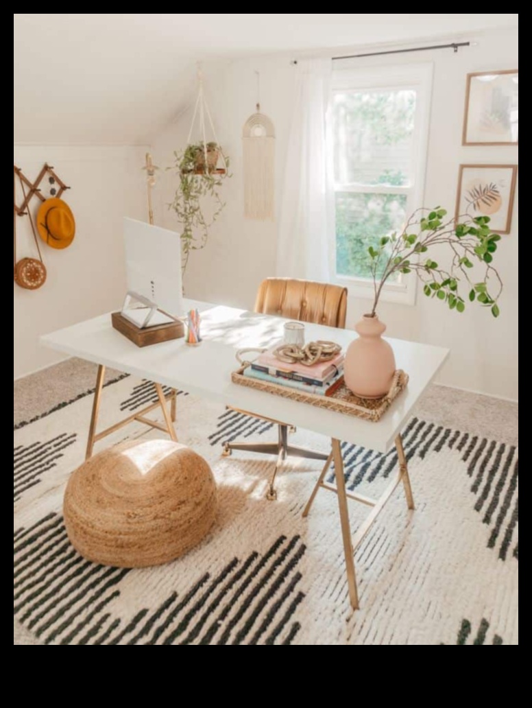 Cum să adăugați o notă globală unui birou de acasă cu Idei de decor de birou Bohemian?